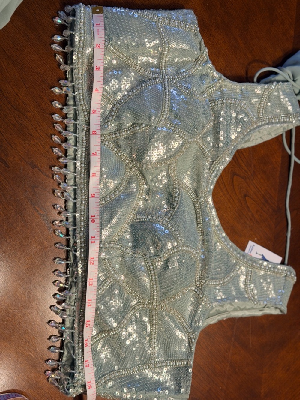 Light green lehenga sari - Picture 6 of 12